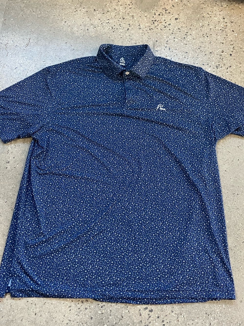 Rhoback Admiral Navy The Mulligan Men’s Short Sleeve Performance Polo XXL - Picture 3 of 15